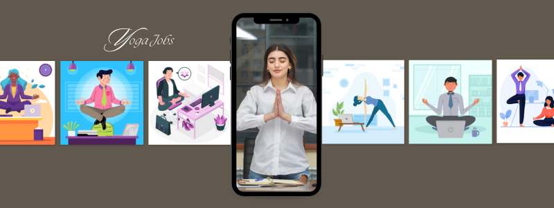 Successful yoga teacher leading class showing career growth opportunities in wellness industry